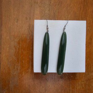 New Zealand Jade (Pounamu) Earrings, New in Box